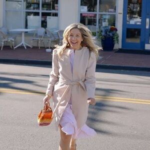 Monogram Mary “The Drop Off” Coat in Camel XS